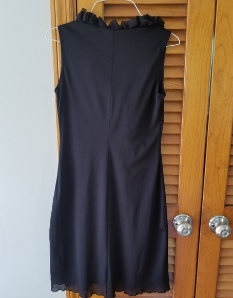 Blu Reed Black Ruffle Dress - Size Small - Picture 2 of 6